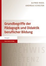 Grundbegriffe der Pädagogik und Didaktik beruflicher Bildung