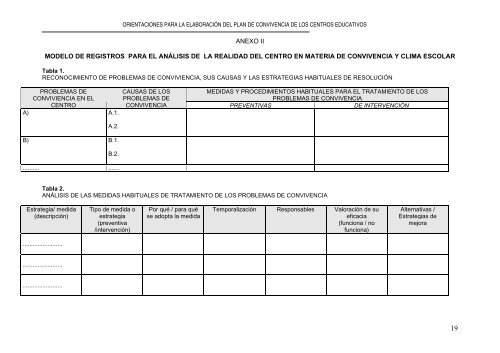 orientaciones para la elaboración del plan de convivencia - 2