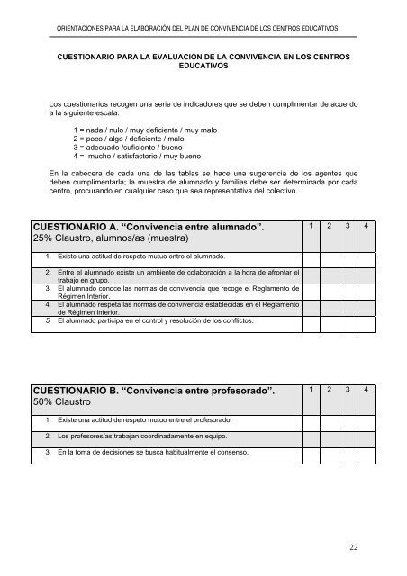 orientaciones para la elaboración del plan de convivencia - 2