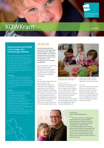 KOW jaarverslagkrant_2011.indd - Kinderopvang Walcheren