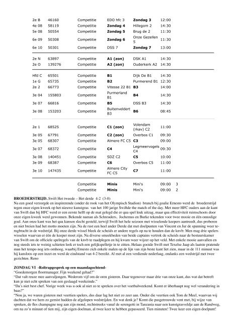 nr. 6. 12 oktober 2010 - Koninklijke HFC