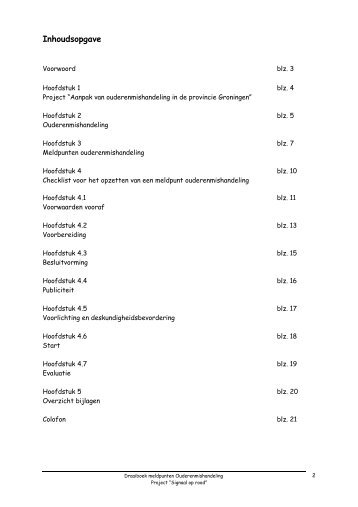 Draaiboek opzetten van meldpunten ... - Huiselijk Geweld