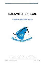 CALAMITEITENPLAN. - Hippische Dagen Strijen