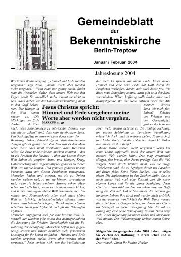 Gemeindeblatt 1/2 1994 - Kirchengemeinde Berlin Treptow
