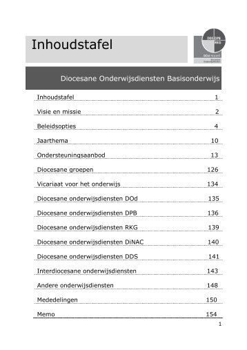 Klik hier voor de digitale brochure - diocesane Onderwijsdiensten