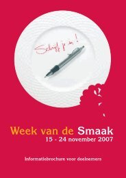 brochure Week van de Smaak 2007 - FOV