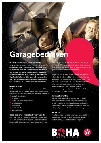 Garagebedrijven - BOHA Oliemaatschappij