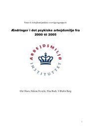 Ændringer i det psykiske arbejdsmiljø fra 2000 til 2005