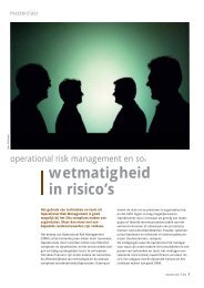 wetmatigheid in risico's - Van Grinsven Consulting