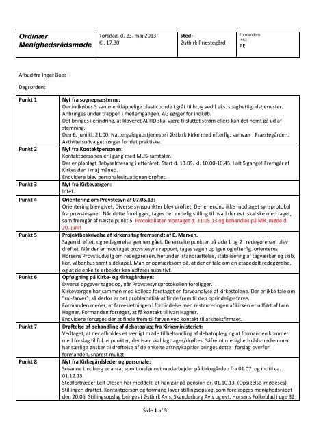 Referat fra det ordinære møde d. 23. maj 2013 - oestbirk-yding.dk