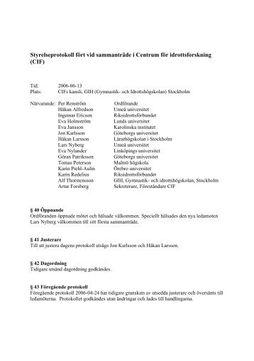 Protokoll styrelsemöte 2006-06-13 (pdf, 34 kB) - GIH