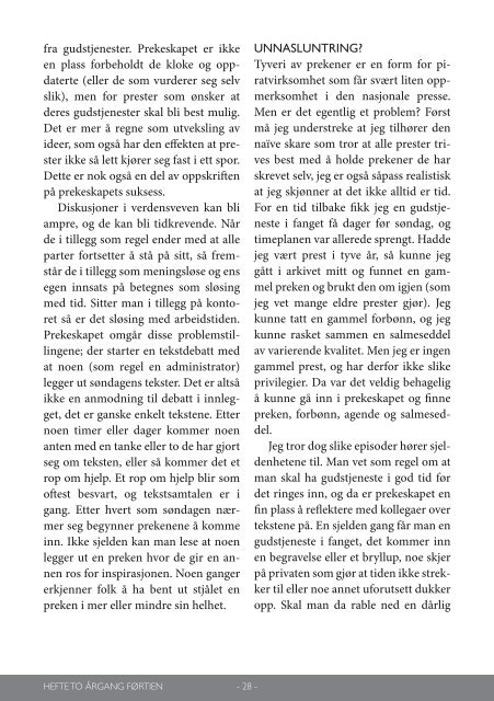 Nytt norsk kirkeblad nr 2-2013 - Det praktisk-teologiske seminar
