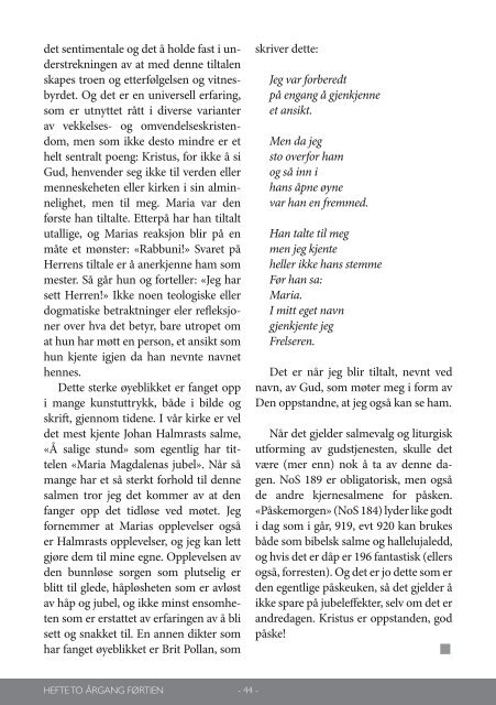 Nytt norsk kirkeblad nr 2-2013 - Det praktisk-teologiske seminar