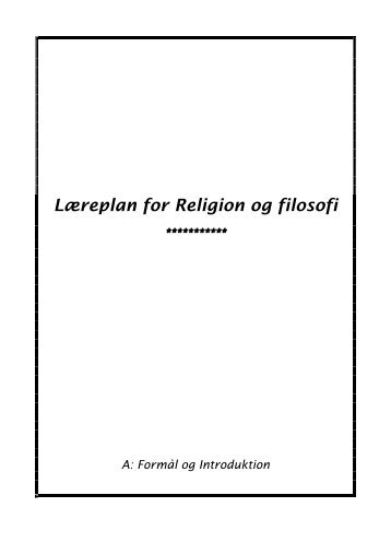 Læreplan for Religion og filosofi - Inerisaavik