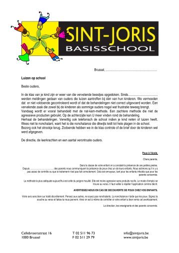 Brief kriebelbeestjes - Sint-Jorisbasisschool Brussel