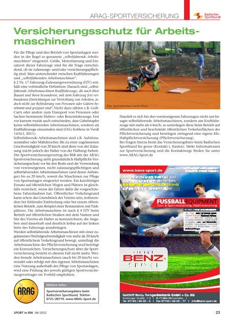 Download Sport in bw Nr. 06/12 - Badischer Sportbund Nord ev