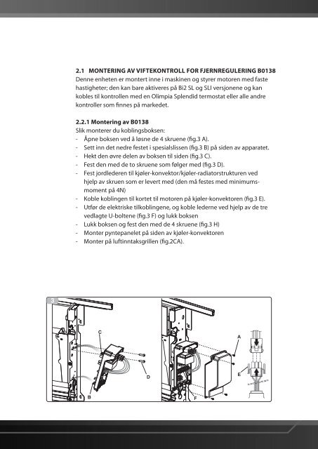 Monterings- og bruksanvisning for B0138-B0151-B0152-B0458 - SGP