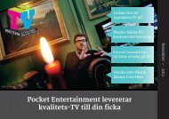 Pocket Entertainment levererar kvalitets-TV till din ficka - TV-Nyheterna