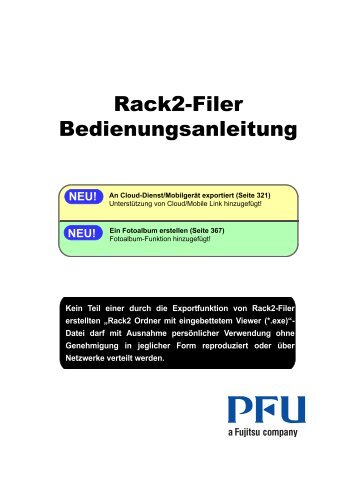 Rack2-Filer Bedienungsanleitung - PFU