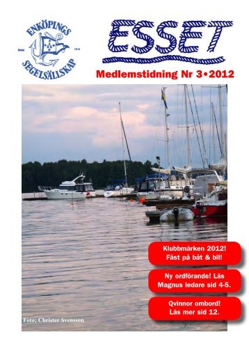 Medlemstidning Nr 3•2012 - Enköpings Segelsällskap