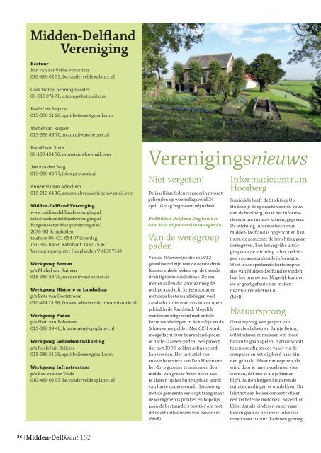 maart 2013 - Midden-Delfland Vereniging