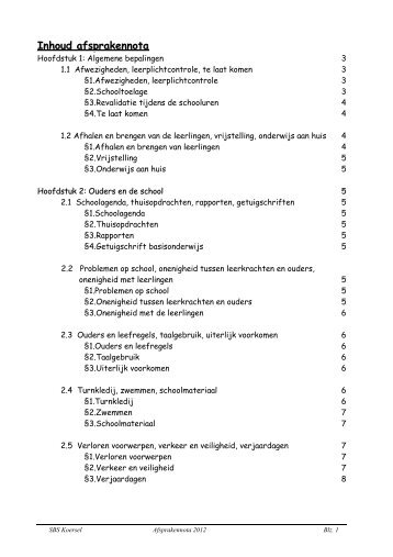 afsprakennota sept 2012 - Stedelijke Basisschool van Koersel