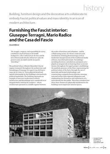 Furnishing the Fascist interior: Giuseppe Terragni, Mario Radice and ...