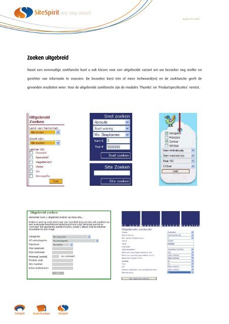 Modules en uitbreidingen SiteSpirit Pro Modules en uitbreidingen ...