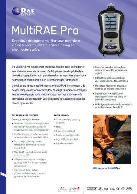 MultiRAE Pro Datasheet.pdf - RAE BeNeLux Belgie, uw gasdetectie