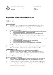 Reglemente för Näringslivsutskottet (NU) - Medicinska Föreningen