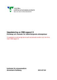 Aktuell uppdatering av ISM-rapport 9 - Institutet för stressmedicin