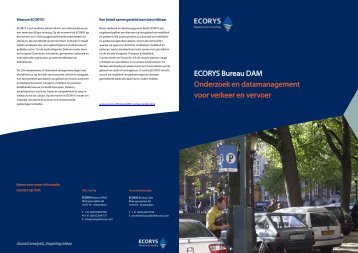 ECORYS Bureau DAM Onderzoek en datamanagement voor ...