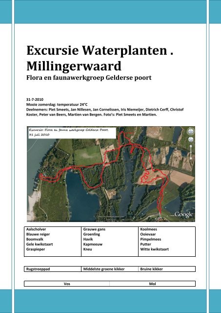 Excursie Waterplanten . Millingerwaard - Flora- en Faunawerkgroep ...
