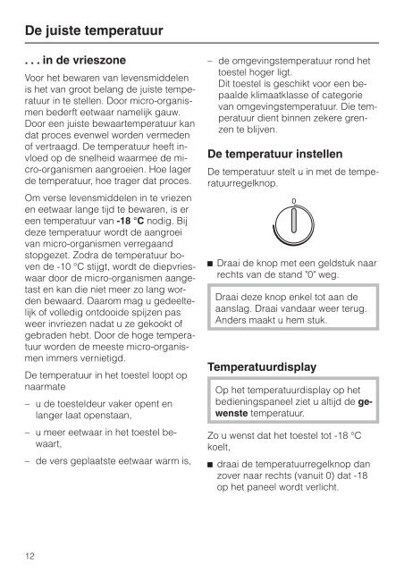 Gebruiks- en montageaanwijzing vrijstaande ... - miele Miele