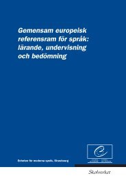 Gemensam europeisk referensram för språk: lärande, undervisning ...