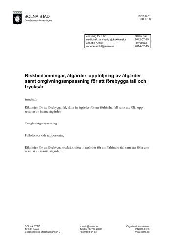 Riskbedömningar 2012.pdf - Solna stad