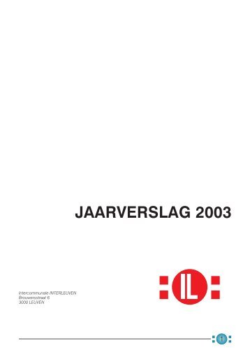 JAARVERSLAG 2003 - EcoWerf
