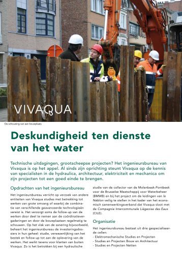 De informatiefiche over het ingenieursbureau downloaden - Vivaqua