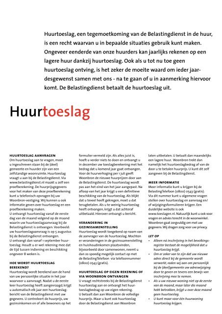 Brochure Huur en huurtoeslag.pdf - Woonbron