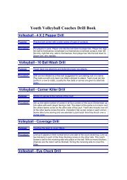 Youth Volleyball Coaches Drill Book - YMCA of Greater St. Louis