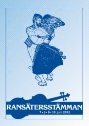 7 • 8 • 9 • 10 juni 2012 - Ransätersstämman