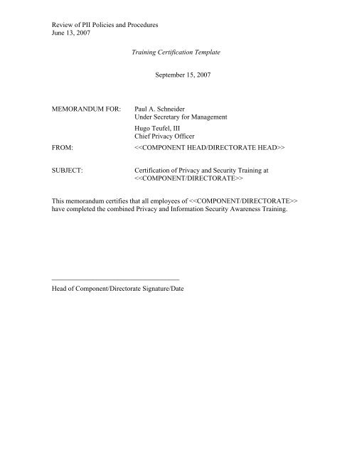 DHS Action Memorandum - Homeland Security