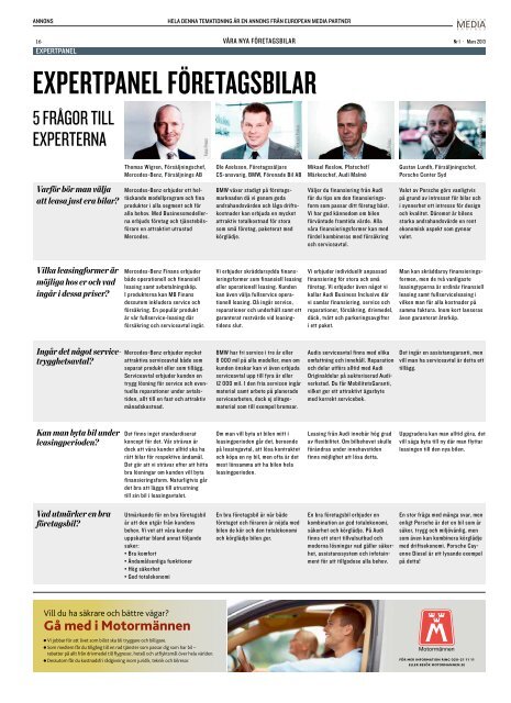 Våra Nya Företagsbilar - European Media Partner Sverige AB