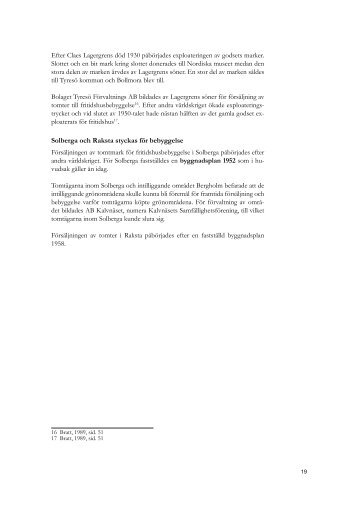 Kulturinventering, del 2, sidor 19-54 - Tyresö kommun