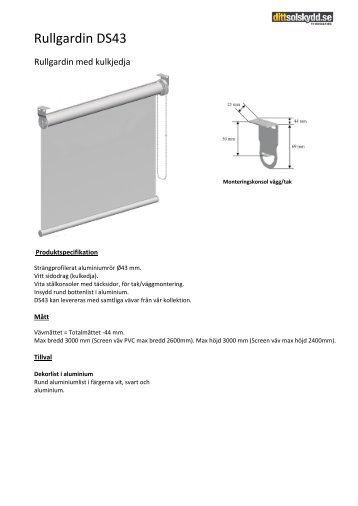 Rullgardin DS43 - Dittsolskydd.se