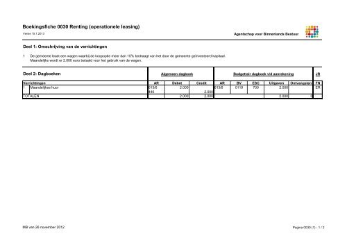 0030 Renting - Agentschap Binnenlands Bestuur