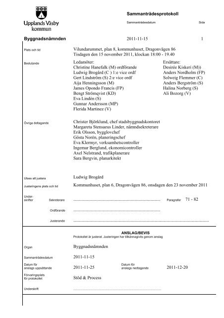 BN Protokoll 2011-11-15pu.pdf - Upplands Väsby kommun