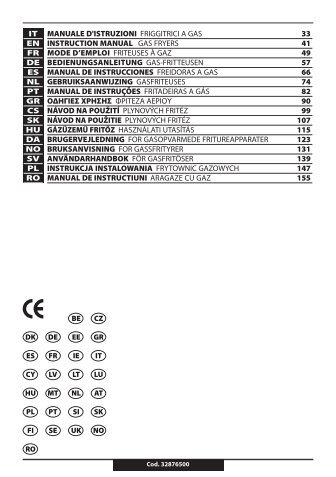 1 manuale d'istruzioni friggitrici a gas 33 instruction manual gas ...