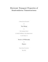 Electronic Transport Properties of Semiconductor Nanostructures