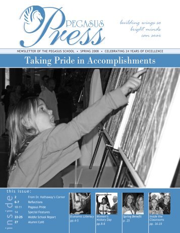 Taking Pride in Accomplishments - The Pegasus School